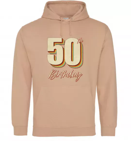 Женская толстовка (худи) 50th Birthday Песочный фото