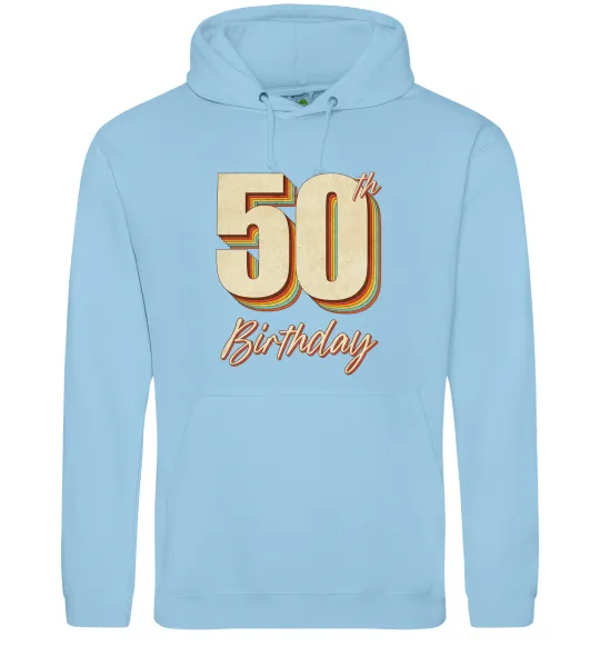 Жіноча толстовка (худі) 50th Birthday Блакитний фото