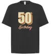 Футболка Оверсайз 50th Birthday Чорний фото