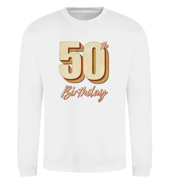 Свитшот 50th Birthday Белый фото