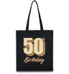 Эко-сумка 50th Birthday Черный фото