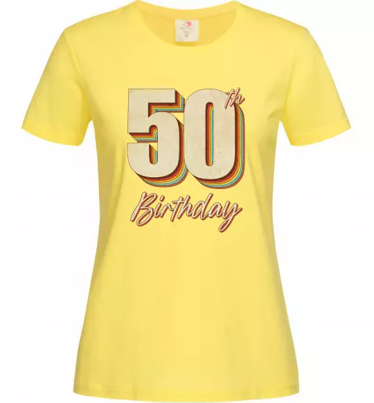 Жіноча футболка 50th Birthday Лимонний фото