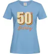 Жіноча футболка 50th Birthday Блакитний фото