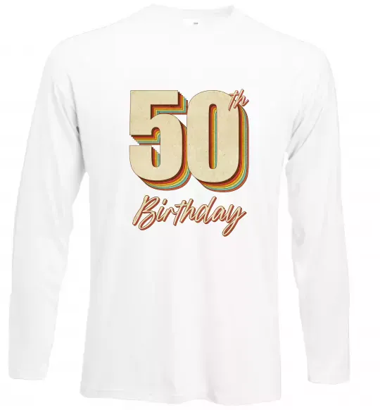 Лонгслів 50th Birthday Білий фото