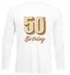 Лонгслів 50th Birthday Білий фото