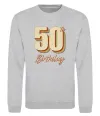 Свитшот 50th Birthday Серый меланж фото