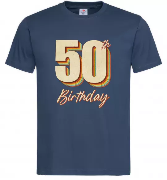 Чоловіча футболка 50th Birthday Темно-синій фото