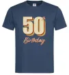 Чоловіча футболка 50th Birthday Темно-синій фото