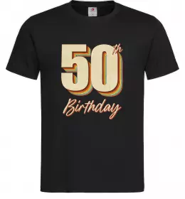Мужская футболка 50th Birthday Черный фото