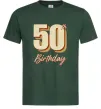 Чоловіча футболка 50th Birthday Темно-зелений фото