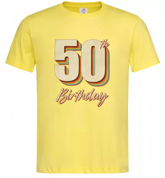 Чоловіча футболка 50th Birthday Лимонний фото
