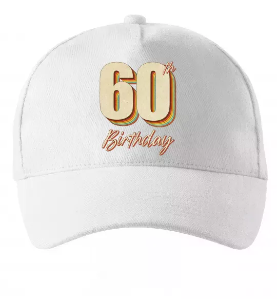 Кепка 60th Birthday Белый фото