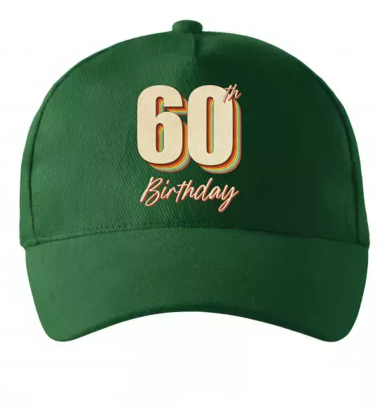 Кепка 60th Birthday Темно-зеленый фото
