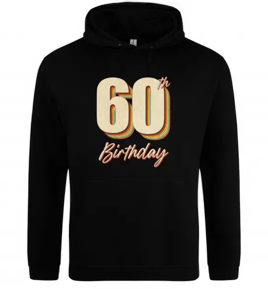 Мужская толстовка (худи) 60th Birthday Черный фото