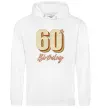 Мужская толстовка (худи) 60th Birthday Белый фото