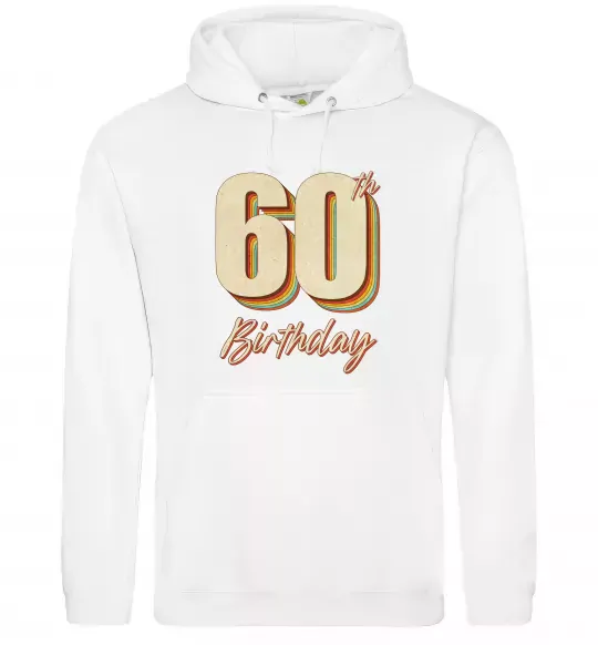 Женская толстовка (худи) 60th Birthday Белый фото