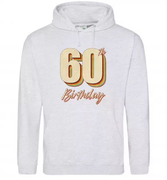 Женская толстовка (худи) 60th Birthday Серый меланж фото