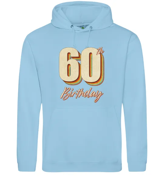 Женская толстовка (худи) 60th Birthday Голубой фото