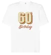 Футболка Оверсайз 60th Birthday Белый фото
