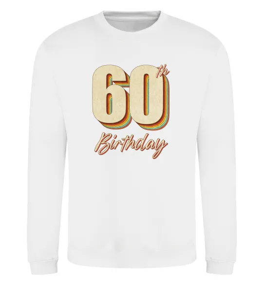 Свитшот 60th Birthday Белый фото