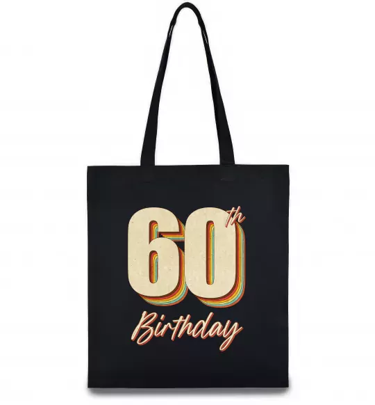 Еко-сумка 60th Birthday Чорний фото