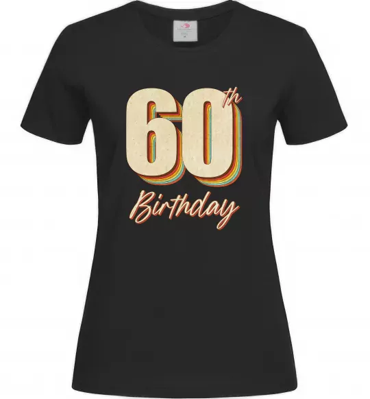 Женская футболка 60th Birthday Черный фото