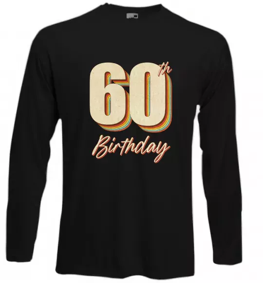 Лонгслив 60th Birthday Черный фото