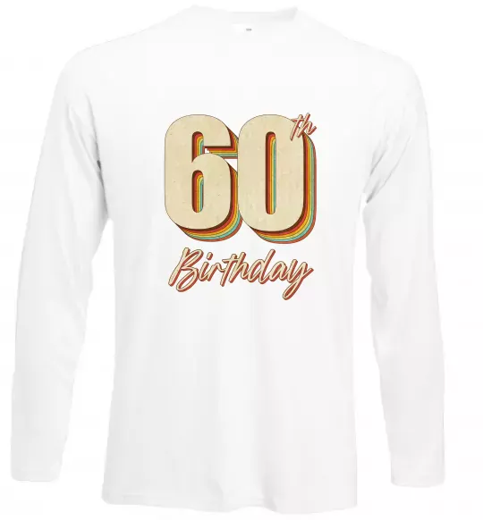 Лонгслив 60th Birthday Белый фото
