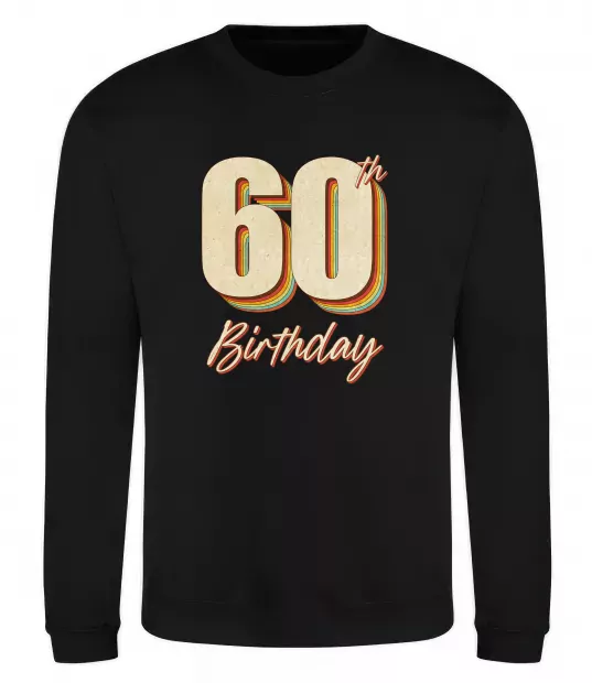 Світшот 60th Birthday Чорний фото