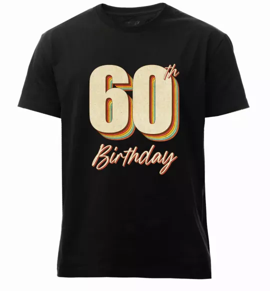 Чоловіча преміум футболка 60th Birthday Чорний фото