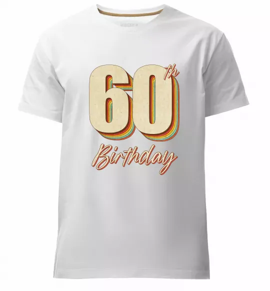 Чоловіча преміум футболка 60th Birthday Білий фото