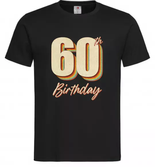 Чоловіча футболка 60th Birthday Чорний фото