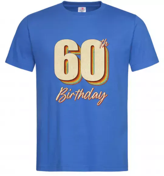Чоловіча футболка 60th Birthday Яскраво-синій фото