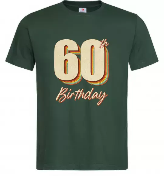 Чоловіча футболка 60th Birthday Темно-зелений фото