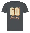 Чоловіча футболка 60th Birthday Графіт фото
