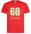 Чоловіча футболка 60th Birthday Червоний фото