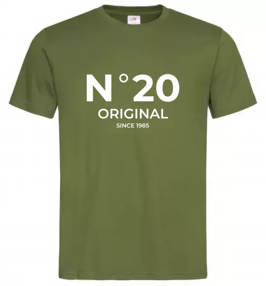 Мужская футболка №20 original since Оливковый фото