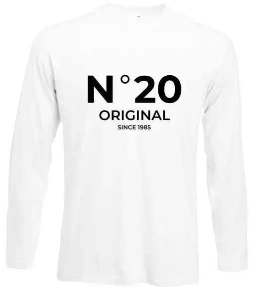 Лонгслив №20 original since Белый фото