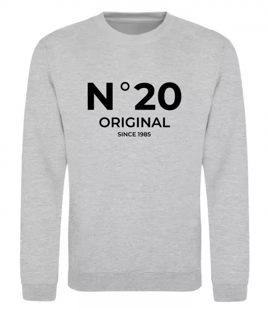 Свитшот №20 original since Серый меланж фото