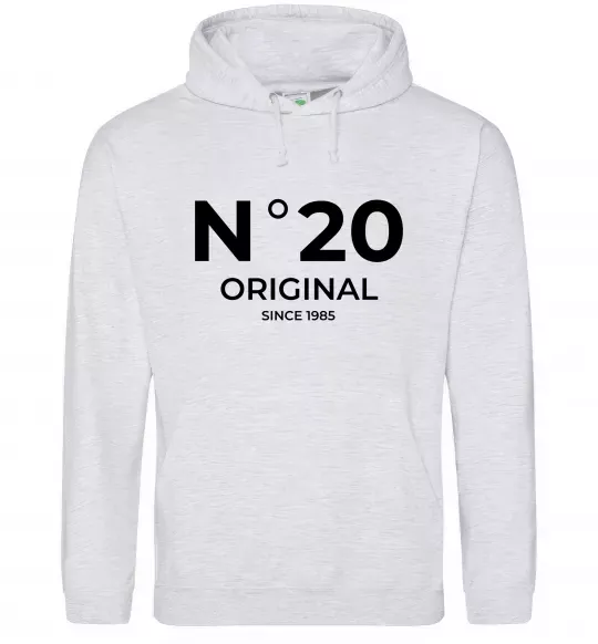 Мужская толстовка (худи) №20 original since Серый меланж фото