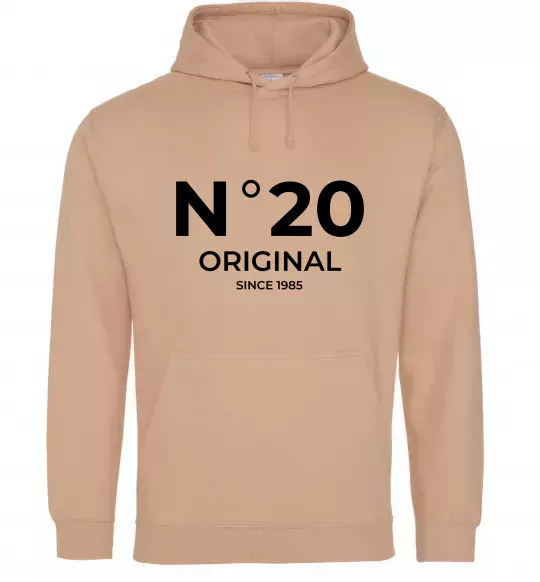 Мужская толстовка (худи) №20 original since Песочный фото