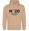 Мужская толстовка (худи) №20 original since Песочный фото