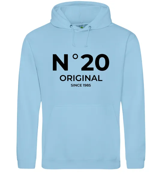 Женская толстовка (худи) №20 original since Голубой фото