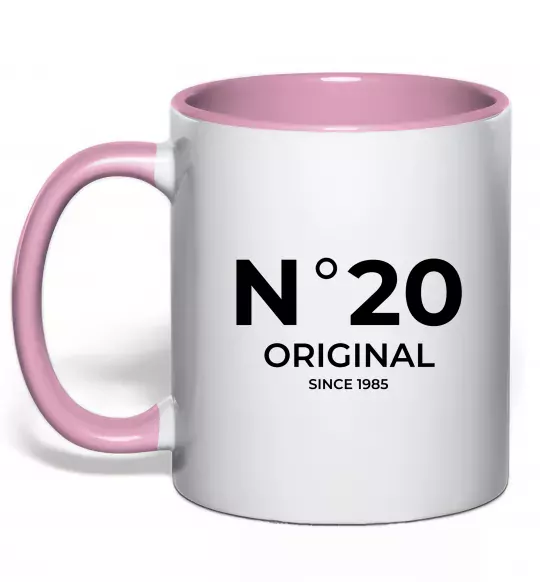 Чашка с цветной ручкой №20 original since Нежно розовый фото
