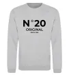 Свитшот №20 original since Серый меланж фото