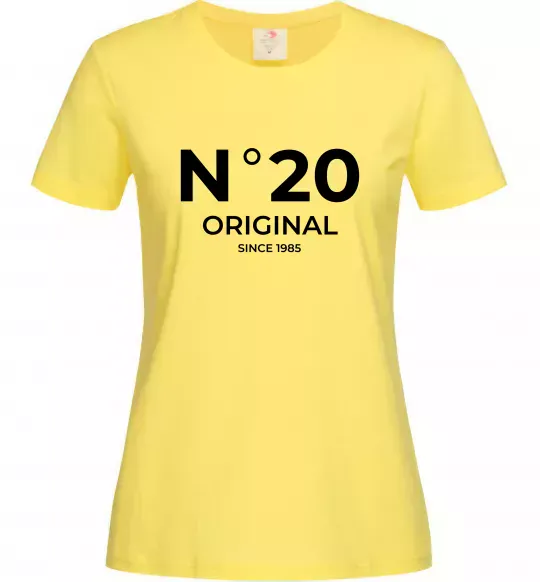 Женская футболка №20 original since Лимонный фото