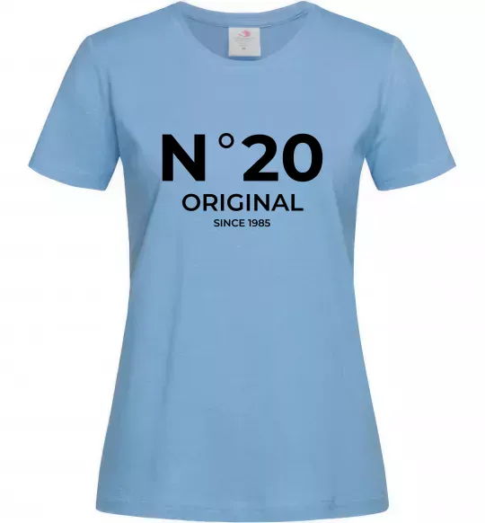 Женская футболка №20 original since Голубой фото