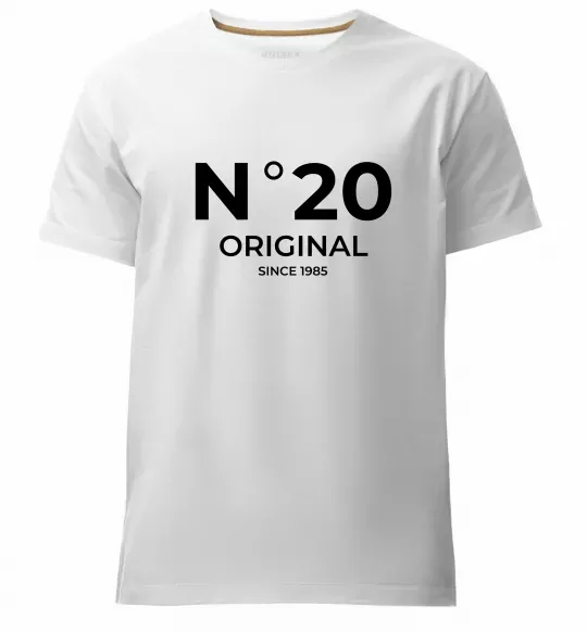 Мужская премиум футболка №20 original since Белый фото