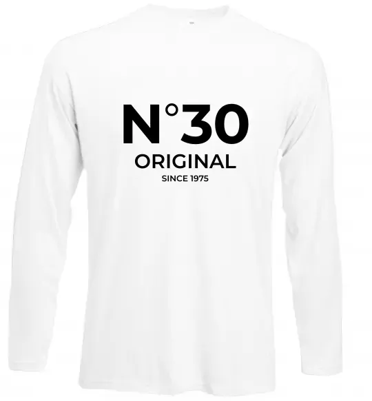 Лонгслив №30 original since Белый фото