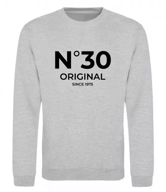 Свитшот №30 original since Серый меланж фото